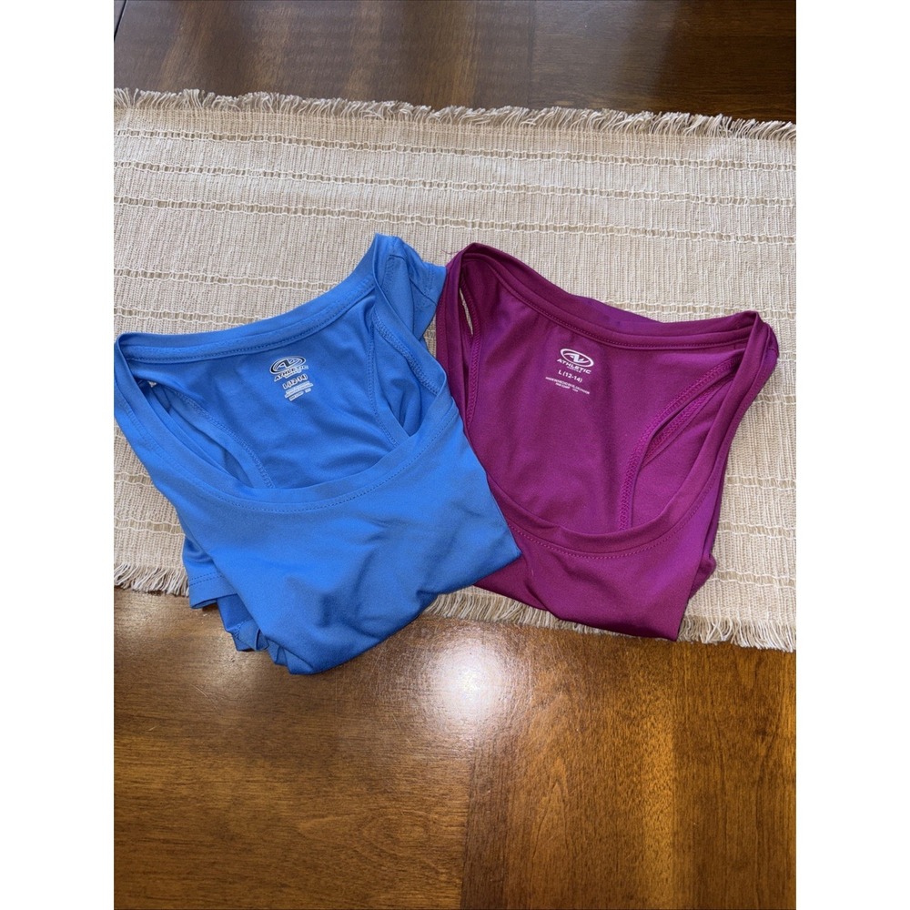 Set Of Two Athletic Women's Tank Too 52469 Size 10-12 Royal Blue & Fusia